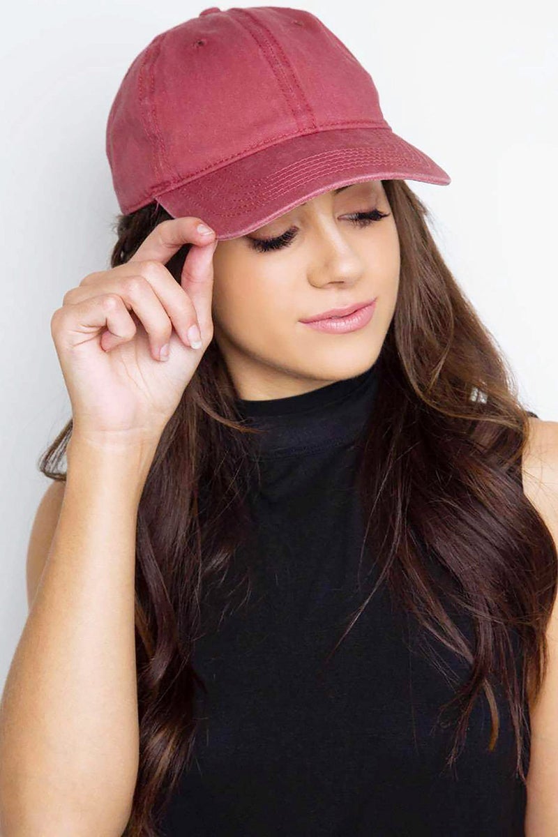 Eohak Ponytail Baseball Hat Distressed Retro Washed Womens Twill - Image 5